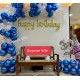 Blue and Silver Birthday Decoration