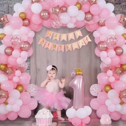 Pink and White Wall Arch