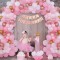 Pink and White Wall Arch