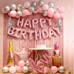 Rose Gold and Pink Semi Arch