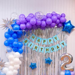 Purple Splash Birthday Decoration