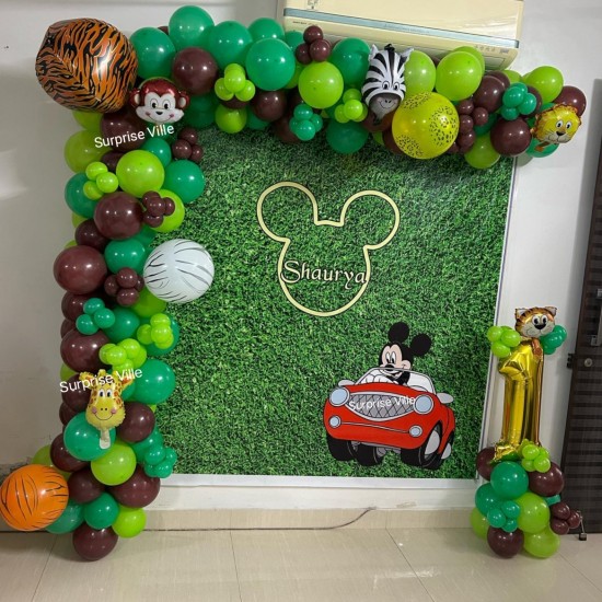 2 Birthday Decoration with Animal Face 2 Birthday Decoration with Animal Face