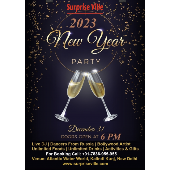 Couple Ticket - New Year Party In Delhi 2023 (Kalindi Kunj) + IMFL