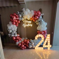 24 Birthday Ring Decoration