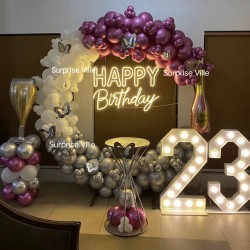 Pink and White Ring Decoration