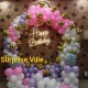 Pastel Pink and Purple Ring Decoration Pastel Pink and Purple Ring Decoration