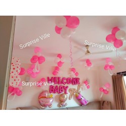 Welcome Baby with Flowers Decoration