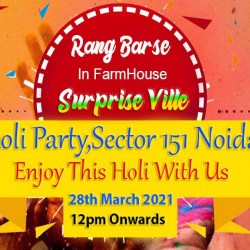Rang Barse In Farm House (Holi Party) Per Person (28th March 2021)
