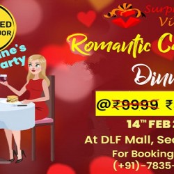 Unlimited Liquor Romantic Candle Light Dinner At DLF Mall Sector 18 Noida On This Valentine 14th Feb 2022