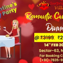 Romantic Candle Light Dinner At Sector 63 Barbeque On Valentine Day 14th Feb 2022 